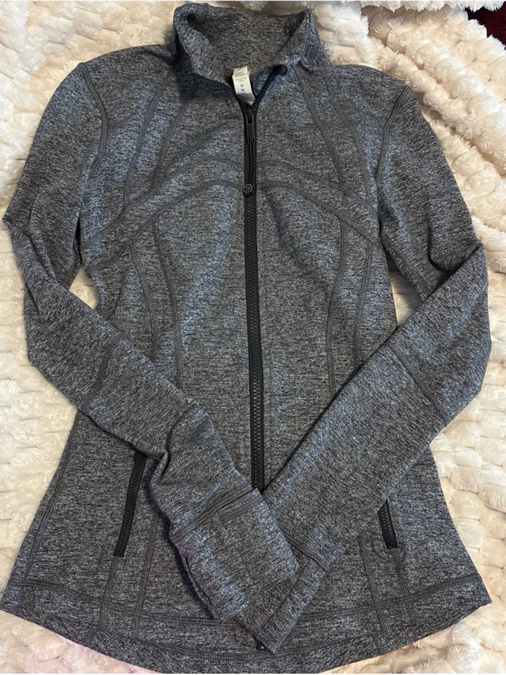 lululemon athletica Heathered Gray Full-Zip Utility Jacket